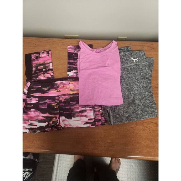 Avia LARGE SET OF top and bottom leggings & Pink grey leggings - Picture 1 of 16